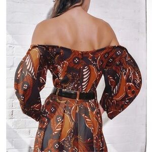 Mara Hoffman Cropped Juana Floral Puff-Sleeve Top NWT XXS